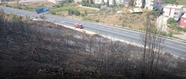 Eskihisar’da makilik alan yandı