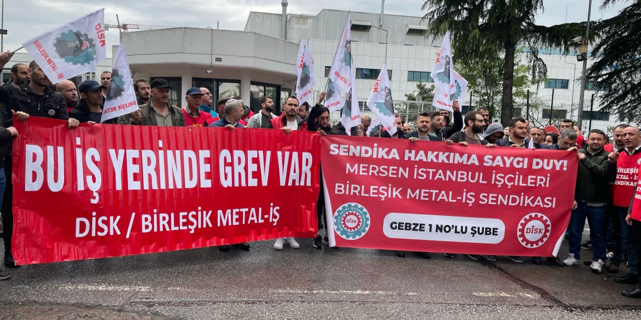 GEBZE’DE  Mersen işçileri greve çıktı