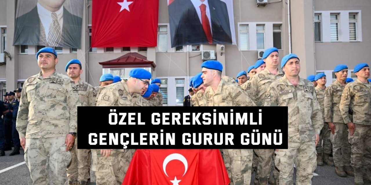 Özel gereksinimli gençler bir günlüğüne asker oldu