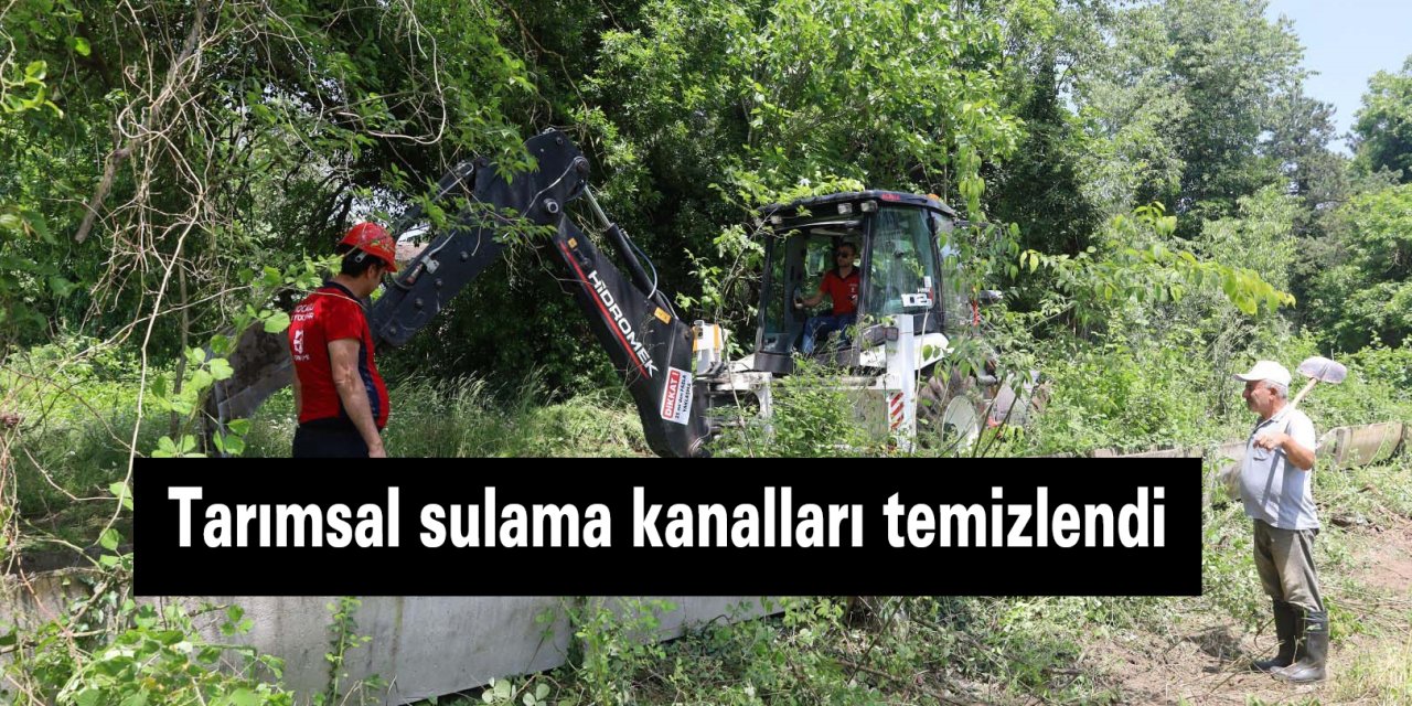 Tarımsal sulama kanalları temizlendi