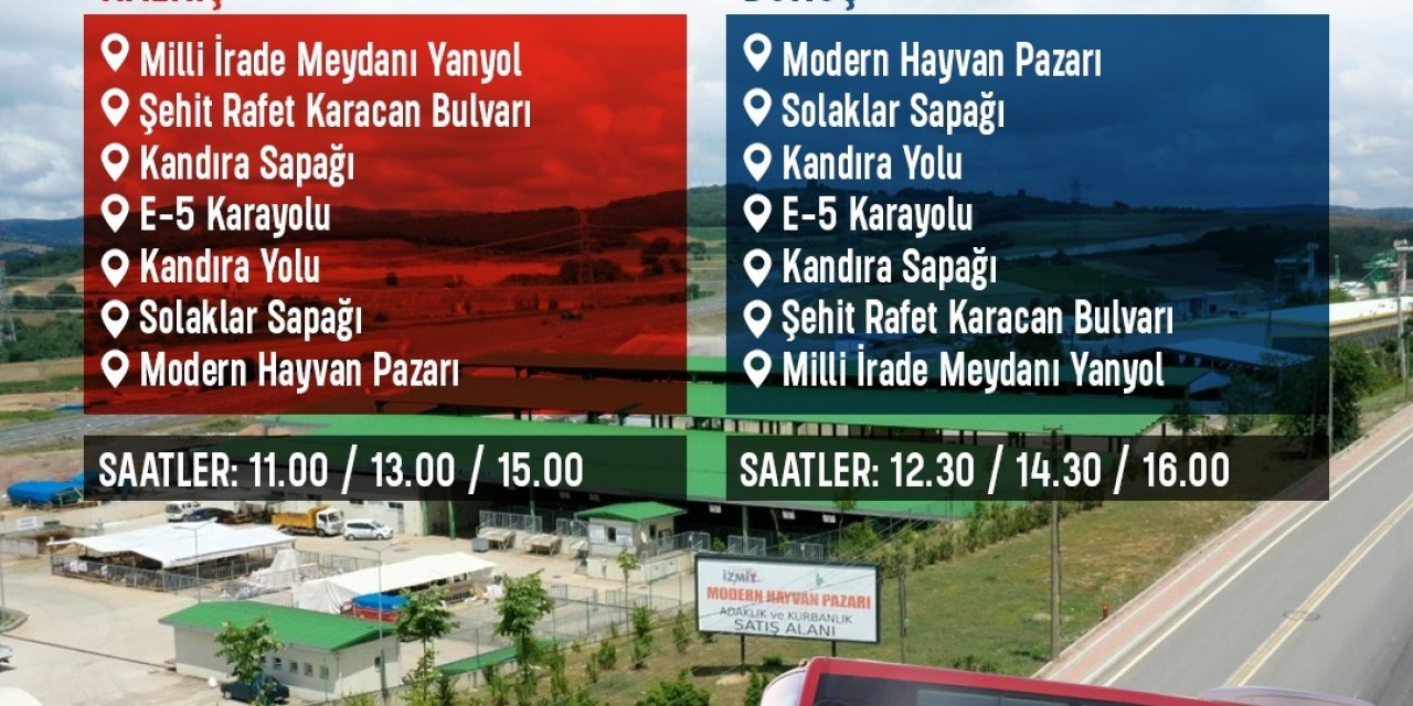 Modern Hayvan Pazarı’na ücretsiz ring servisi