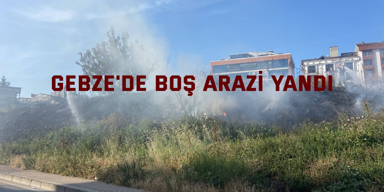 Gebze'de boş arazide yangın