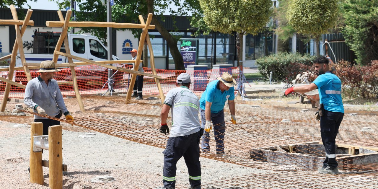 Eskihisar'daki çocuk parkı yenileniyor