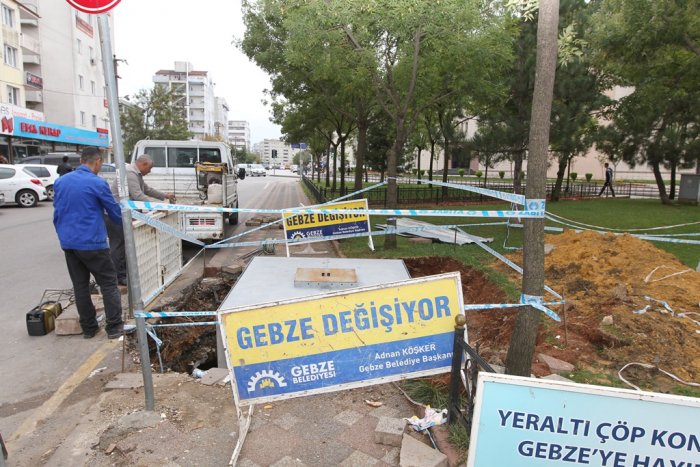 Gebze’de çöp konteynerleri yer altına