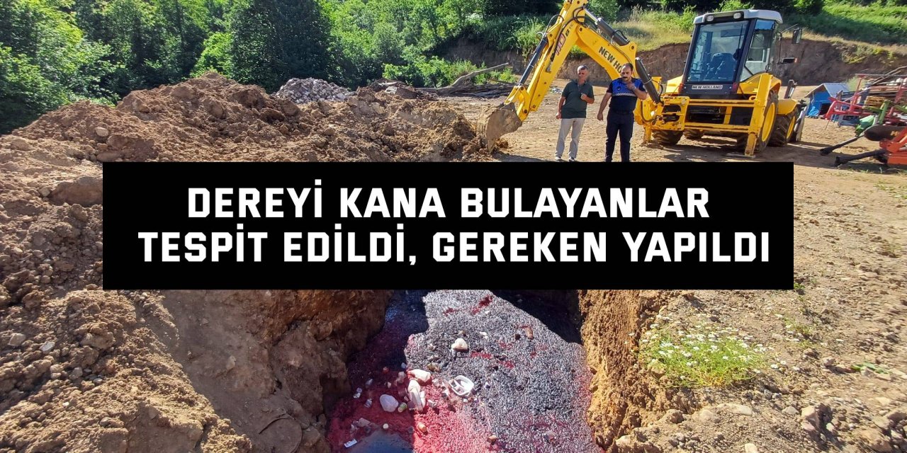 Dereyi Kana Bulayanlar Tespit Edildi, Gereken Yapıldı