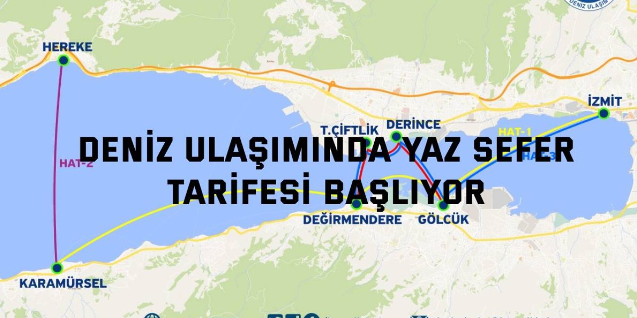 Deniz ulaşımında yaz sefer tarifesi başlıyor