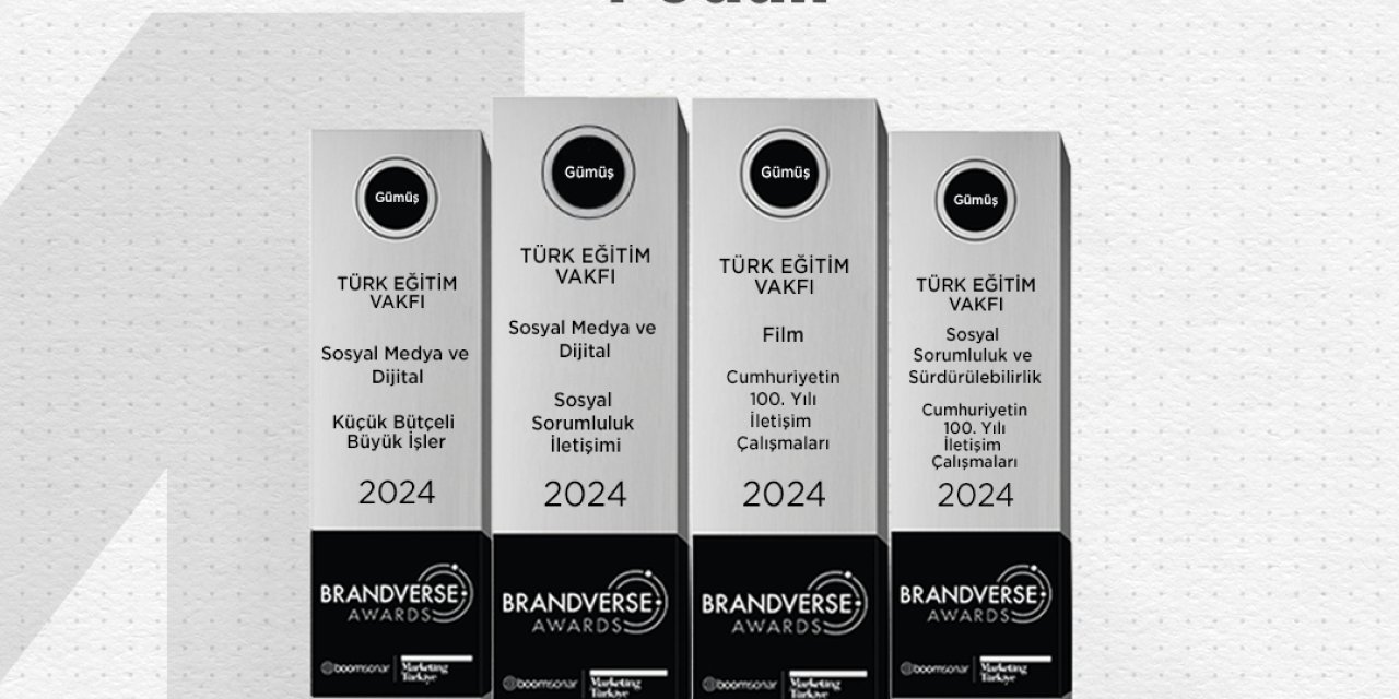 Türk Eğitim Vakfı, Brandverse Awards’tan Dört Ödülle Döndü