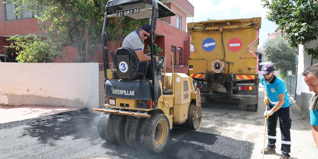 Gebze sokaklarında asfalt çalışmaları