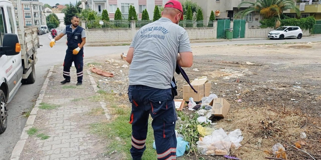 Körfez’de hummalı temizlik çalışması