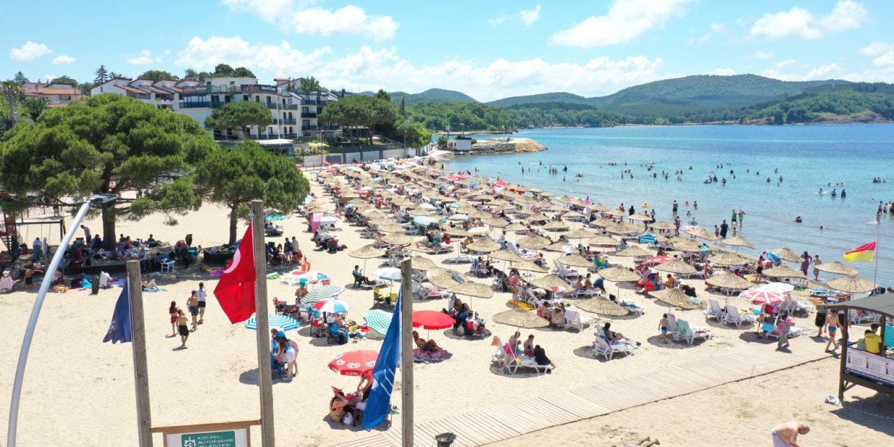 Kocaeli'nin mavi bayraklı plajları tatilcileri bekliyor