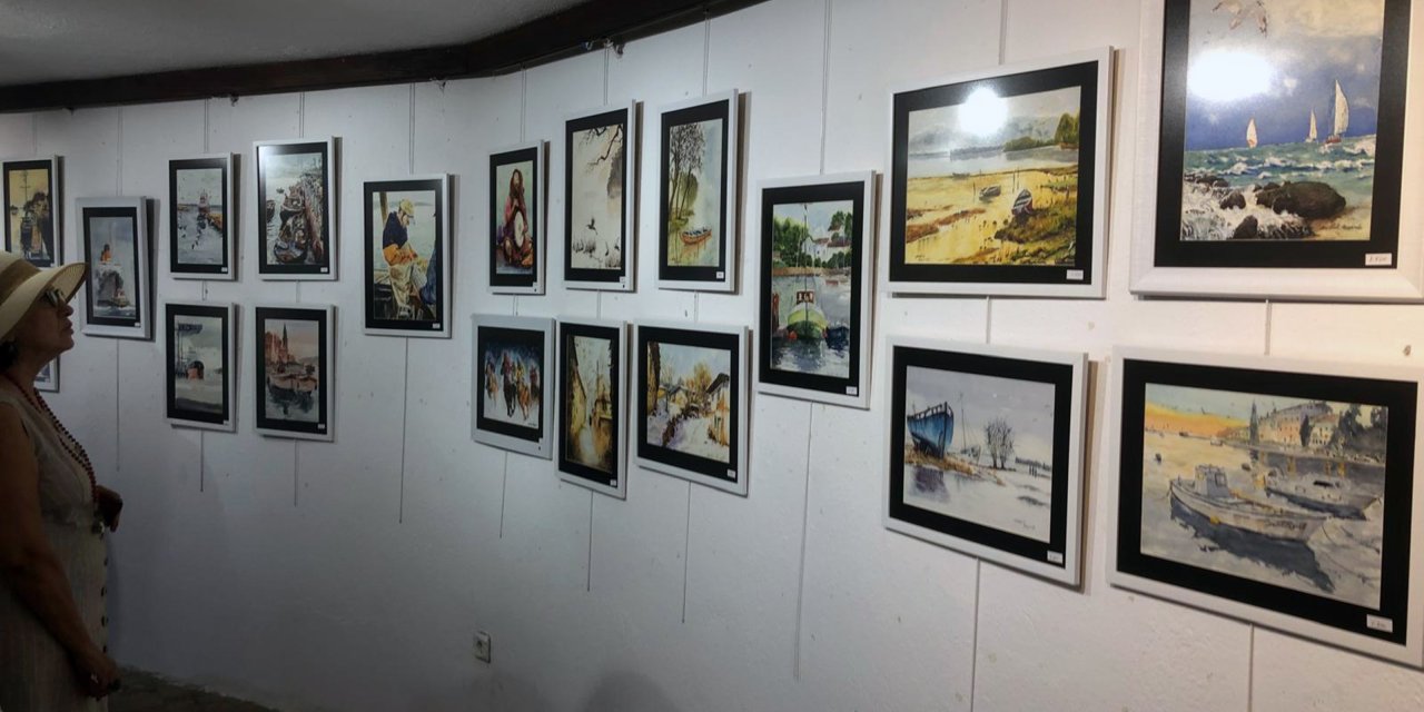 Kıbrıs gazisinden suluboya resim sergisi