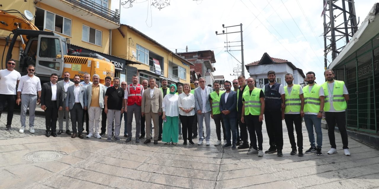 Tavşantepe Caddesi’nde beton yol çalışmaları