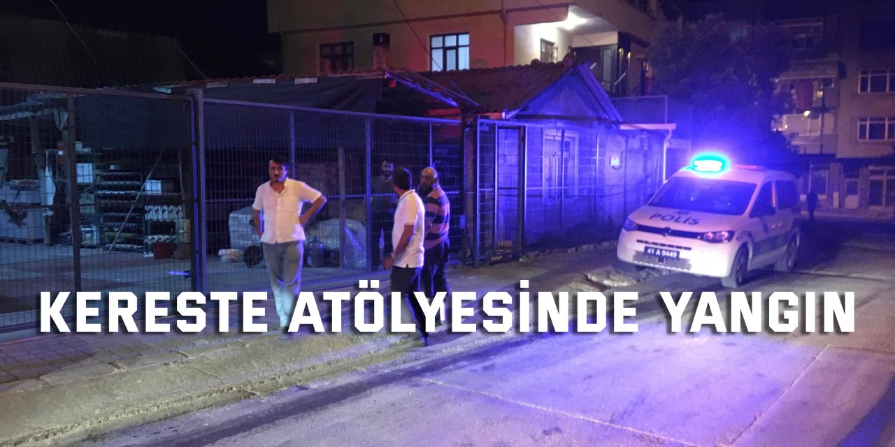 Kereste atölyesinde yangın