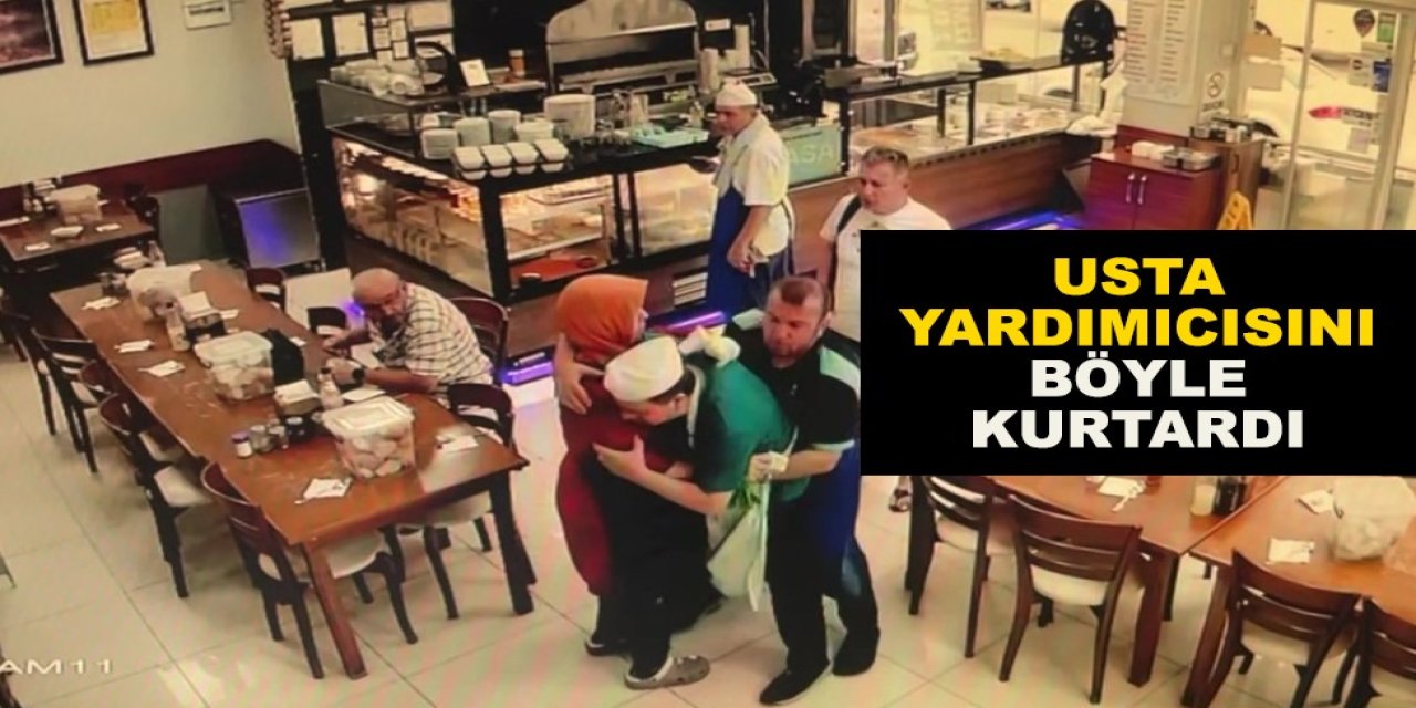 Usta Yardımcısını Böyle Kurtardı