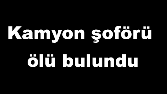 Kamyon şoförü ölü bulundu
