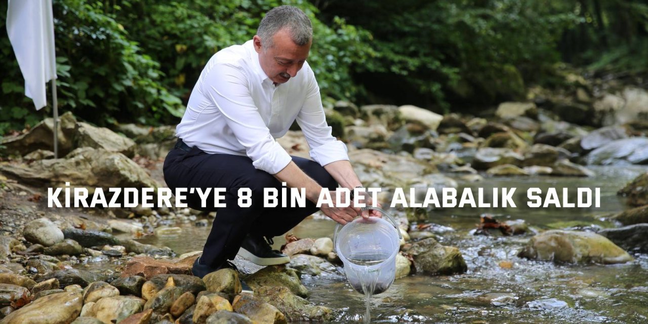 Kirazdere’ye 8 bin adet alabalık saldı