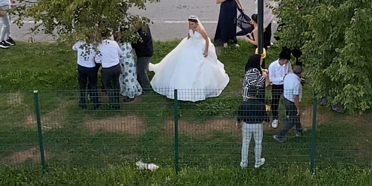 Gelin ve damat kavganın ortasında kaldı