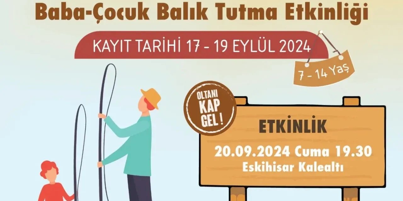 Gebze’de ‘Baba-Çocuk Balık  Tutma’ Etkinliğine Davet