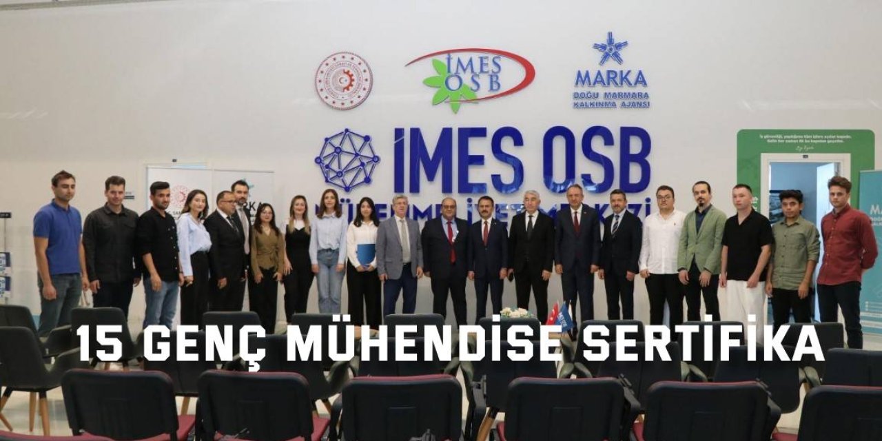 15 genç mühendise sertifika