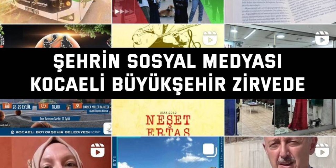 Şehrin sosyal medyası Kocaeli Büyükşehir zirvede