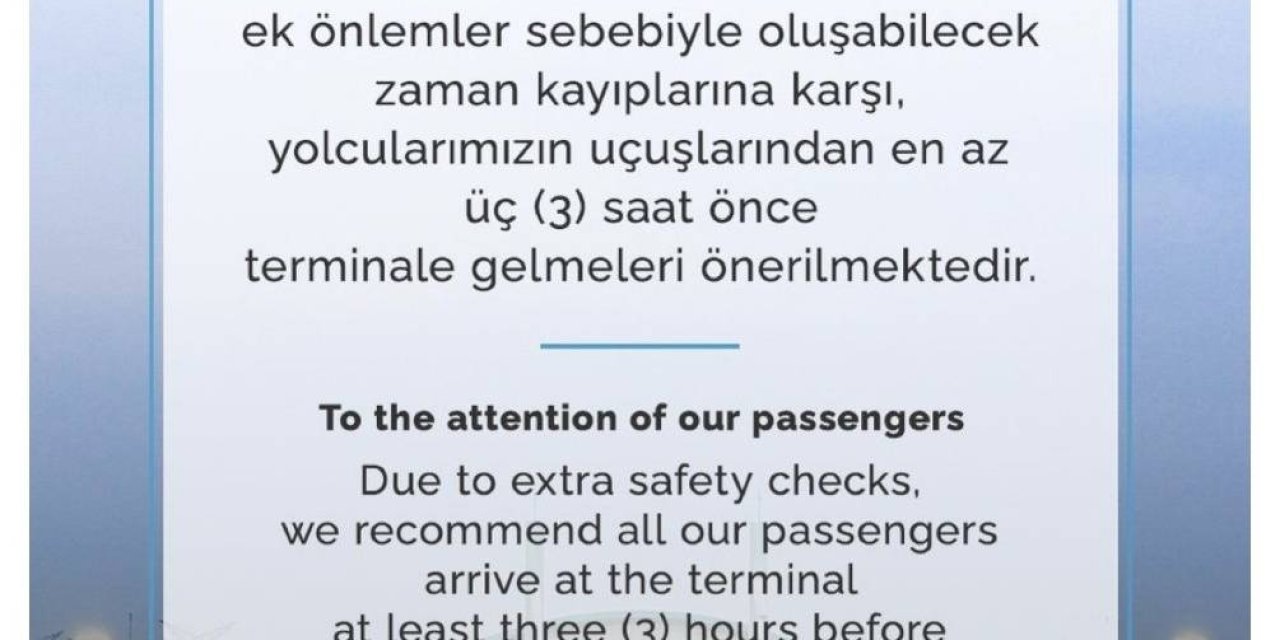 Havalimanlarında turuncu alarm verildi