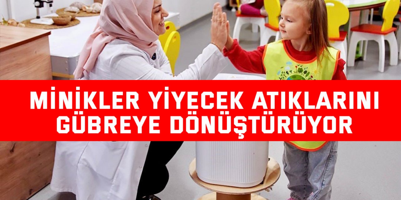 Minikler yiyecek atıklarını gübreye dönüştürüyor