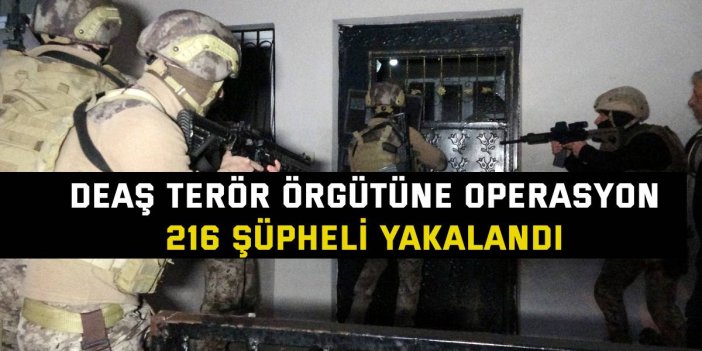 DEAŞ TERÖR ÖRGÜTÜNE OPERASYON  216 şüpheli yakalandı