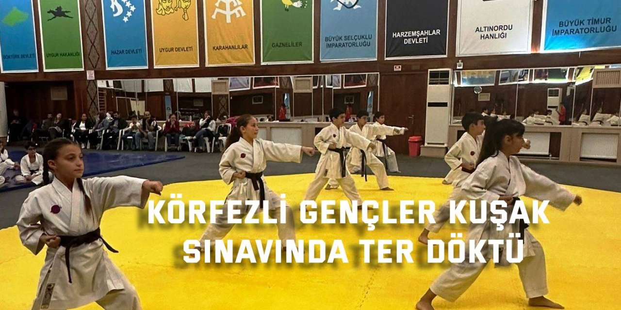 Körfezli gençler kuşak  sınavında ter döktü