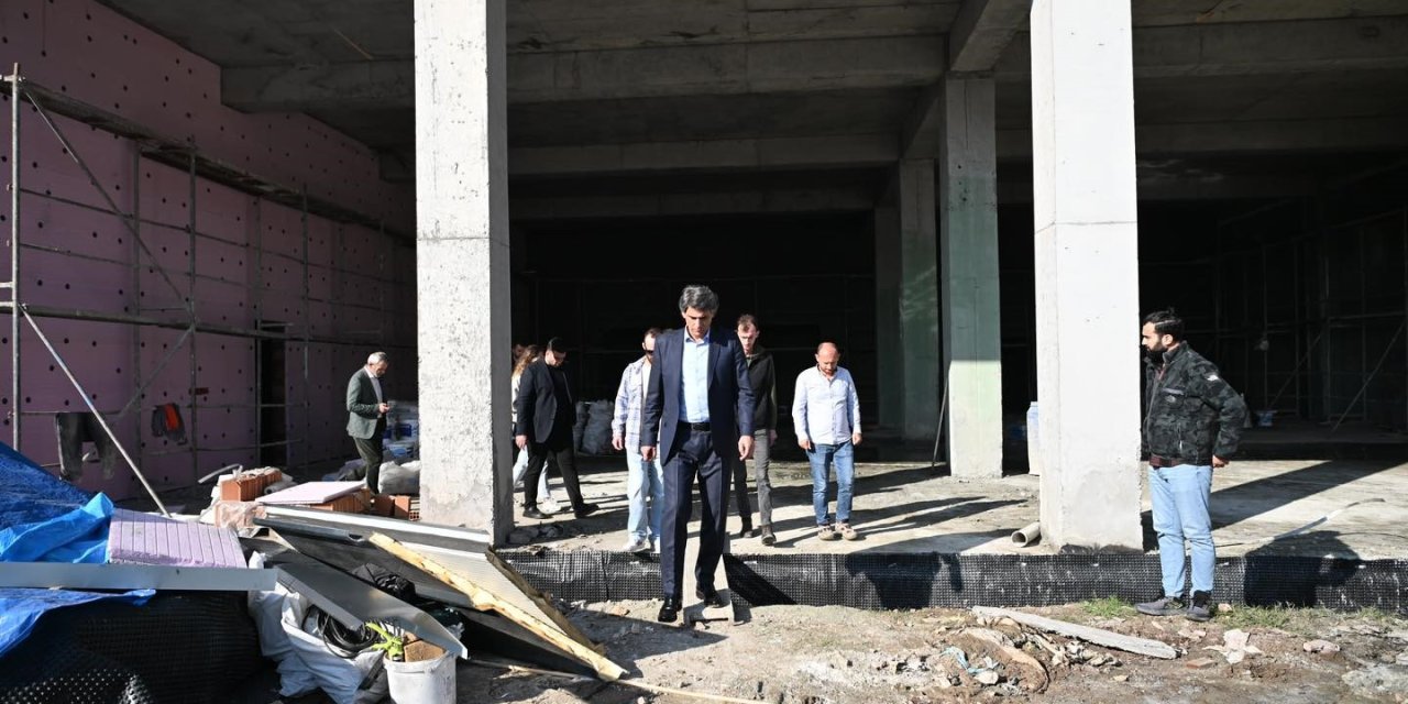 İtfaiye Müfrezesi binasında çalışmalar sürüyor