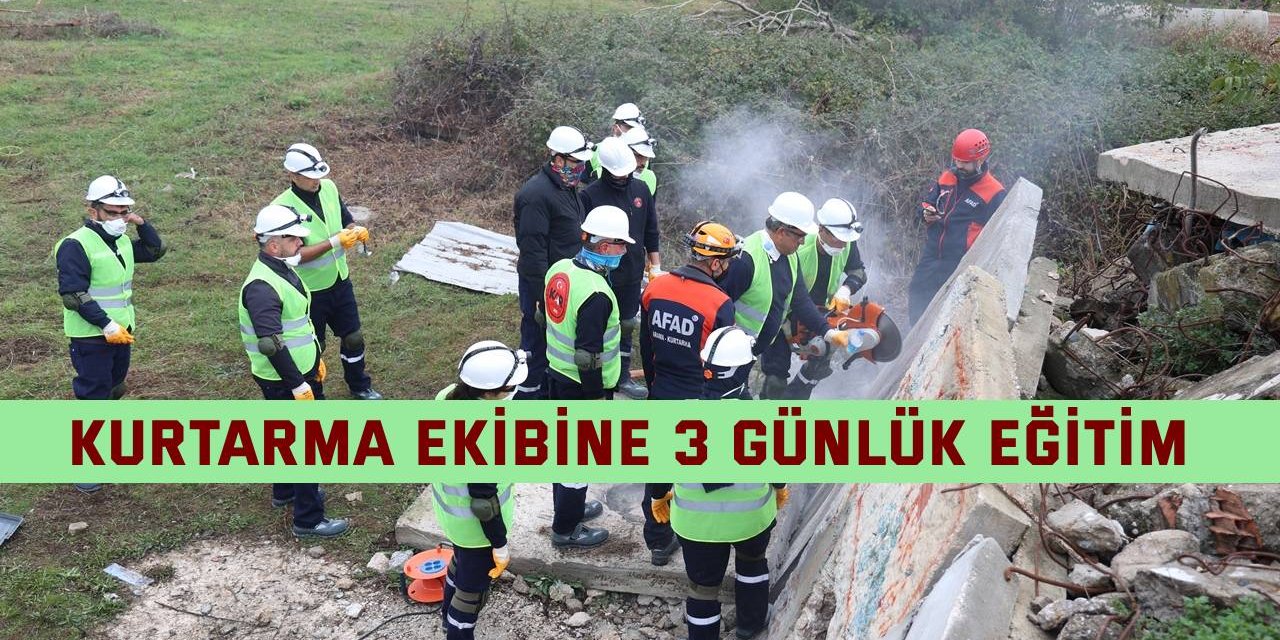 Kurtarma ekibine 3 günlük eğitim