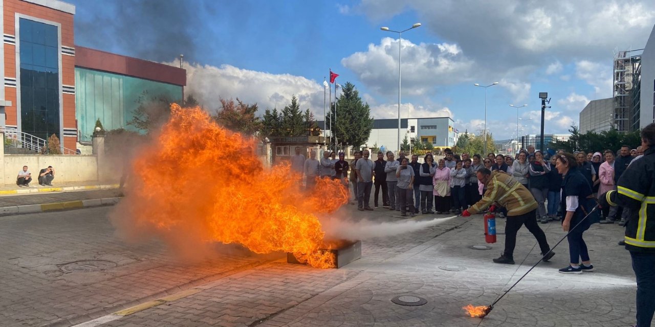 İtfaiye eğitimleri devam ediyor