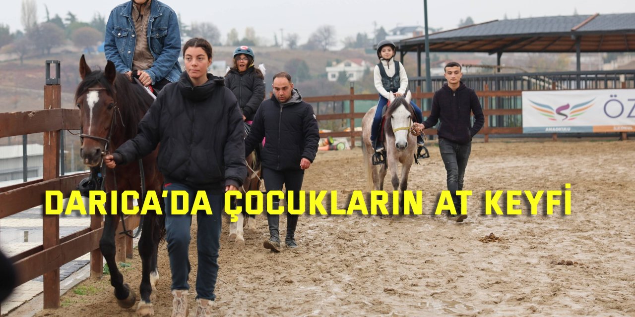 Darıca’da çocukların at keyfi