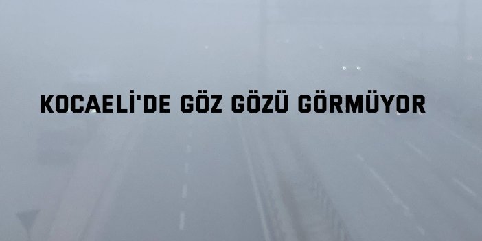 Kocaeli'de göz gözü görmüyor