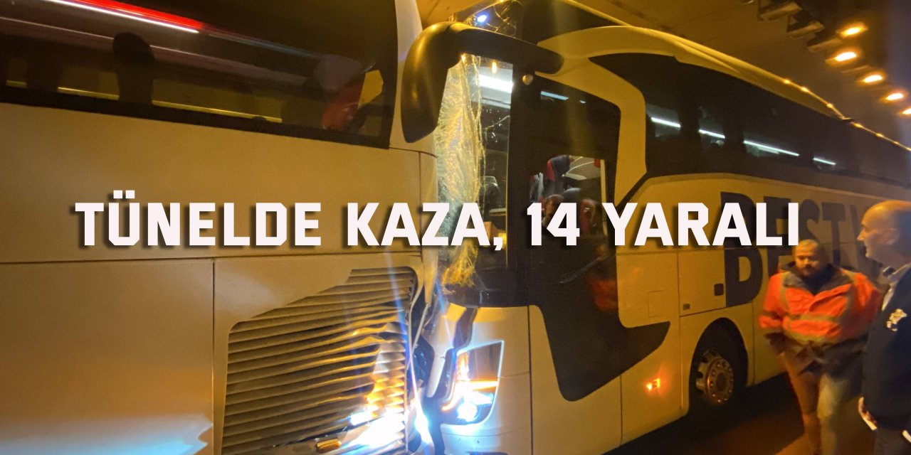 Tünelde kaza, 14 yaralı