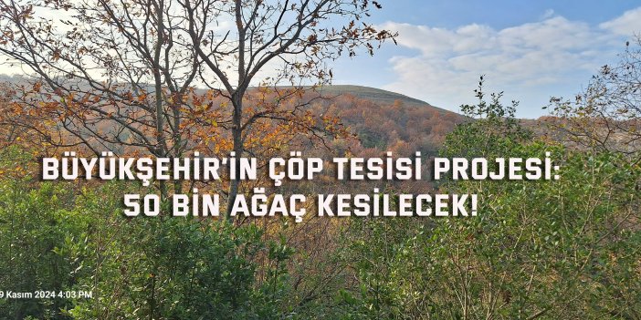 BÜYÜKŞEHİR’İN ÇÖP TESİSİ PROJESİ: 50 bin ağaç kesilecek!