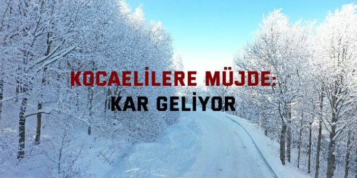 Kocaelilere Müjde: Kar Geliyor