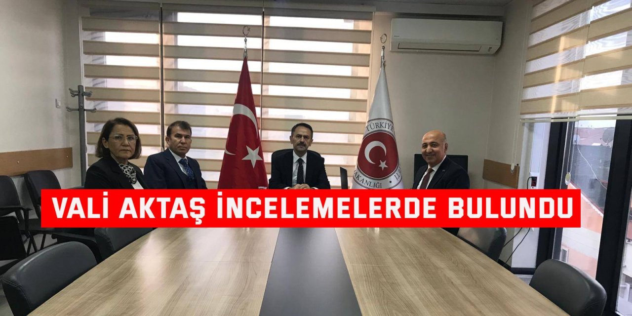 Vali Aktaş incelemelerde bulundu