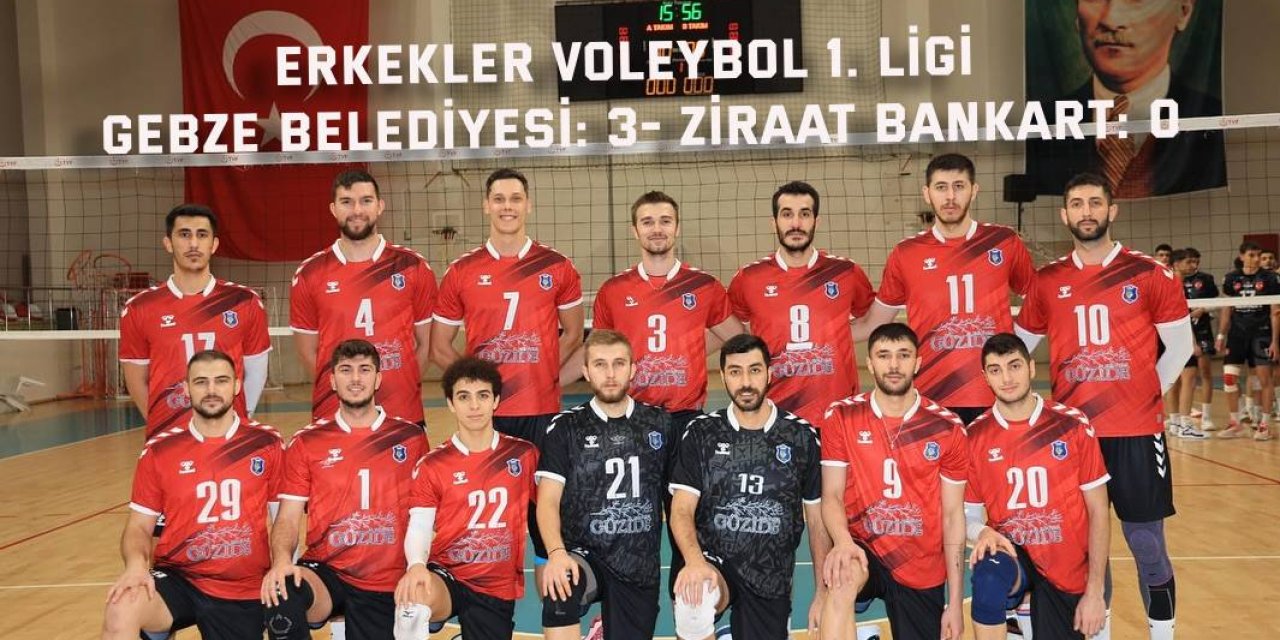 ERKEKLER VOLEYBOL 1. LİGİ    Gebze Belediyesi: 3- Ziraat Bankart: 0