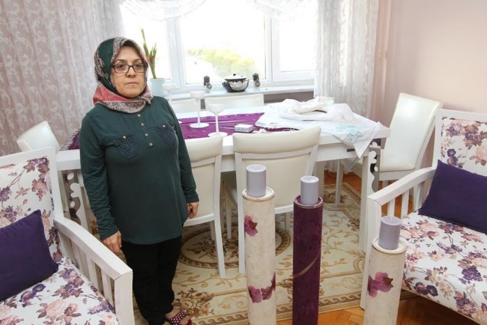 GESMEK kursiyeri evini atölyeye çevirdi