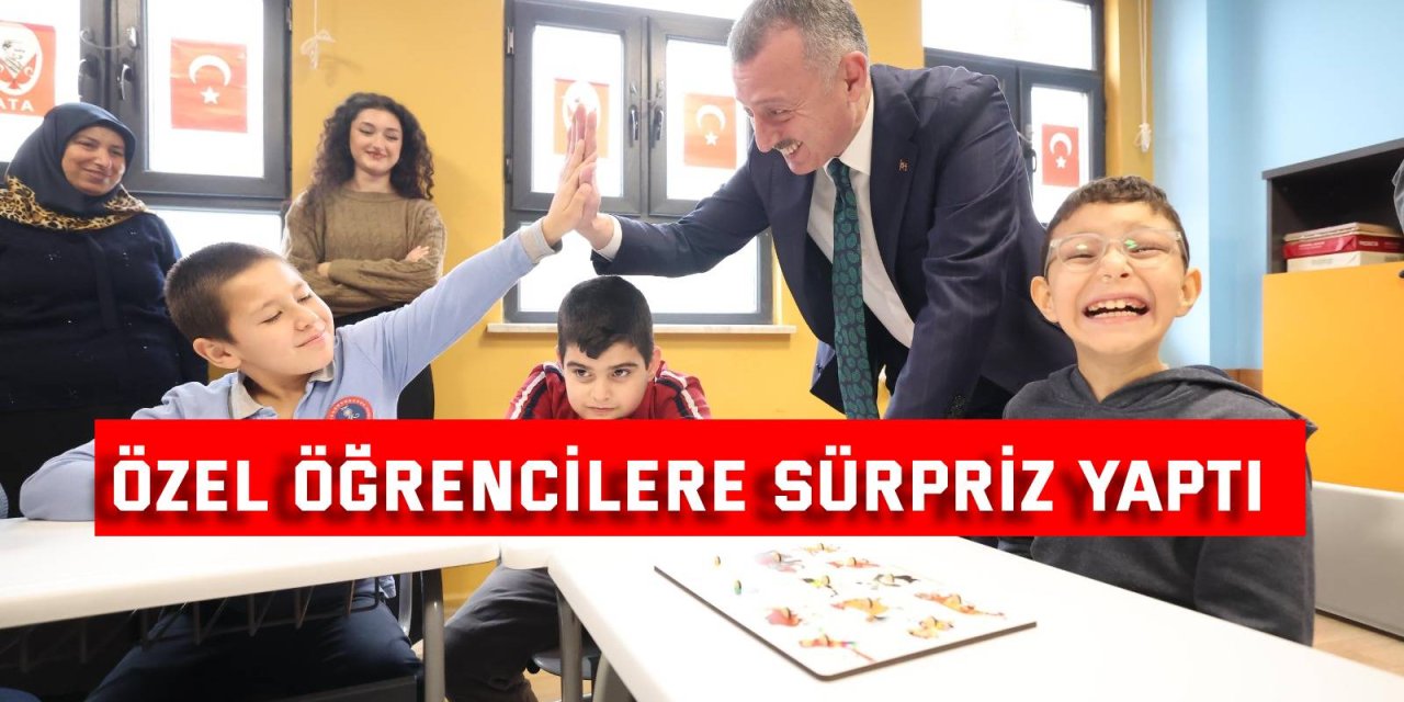 Özel öğrencilere sürpriz yaptı