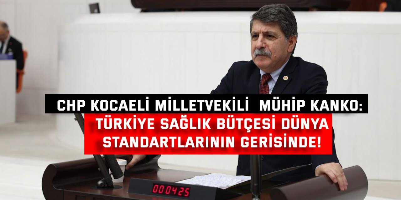 CHP KOCAELİ MİLLETVEKİLİ MÜHİP KANKO: Türkiye sağlık bütçesi dünya  standartlarının gerisinde!