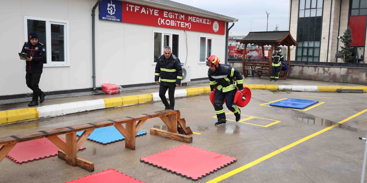 İtfaiye eri adayları zorlu parkurlarda