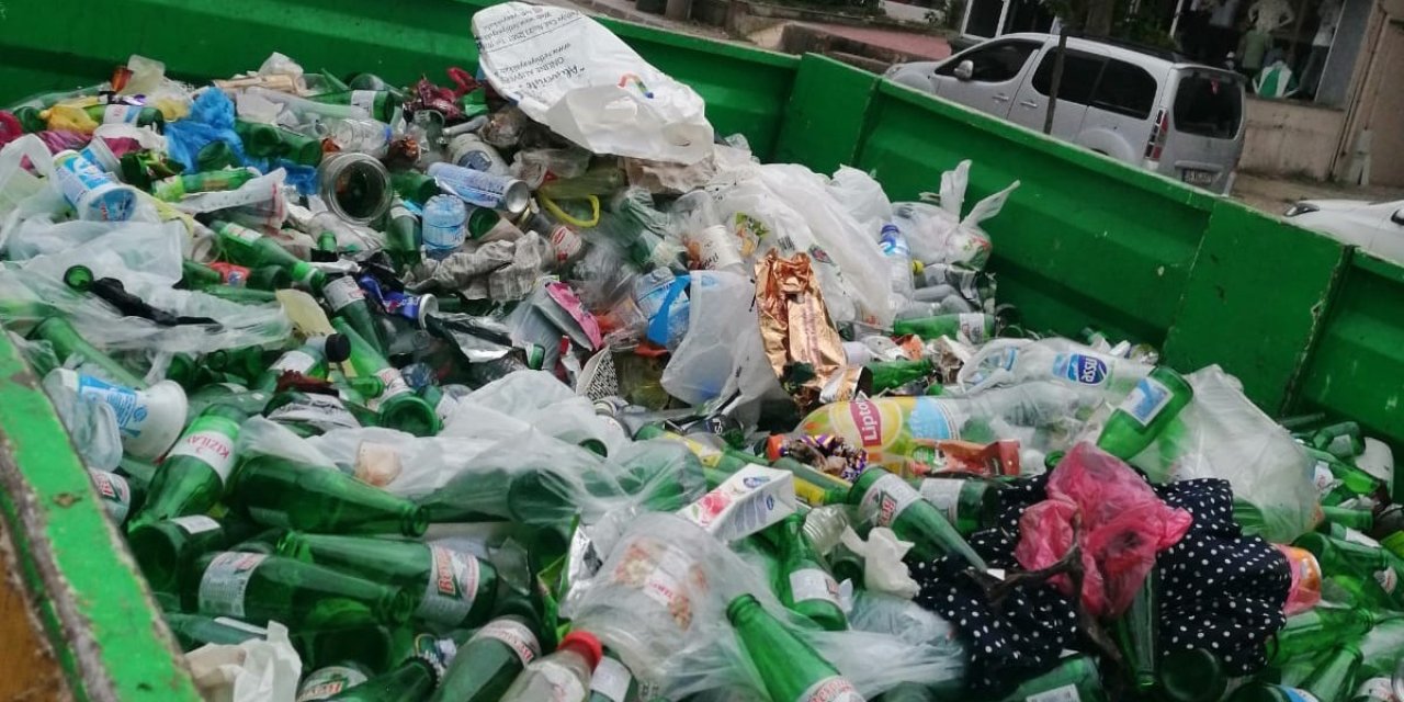 45 ton cam geri dönüşüme kazandırıldı