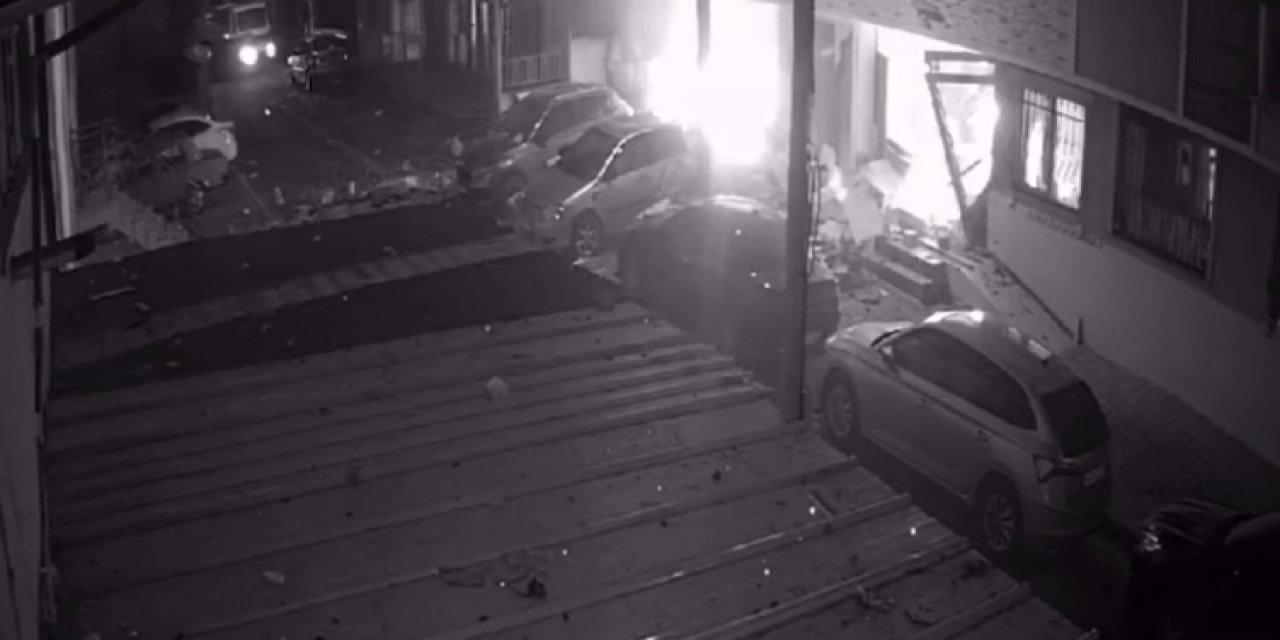 Doğal gaz patlaması kamerada