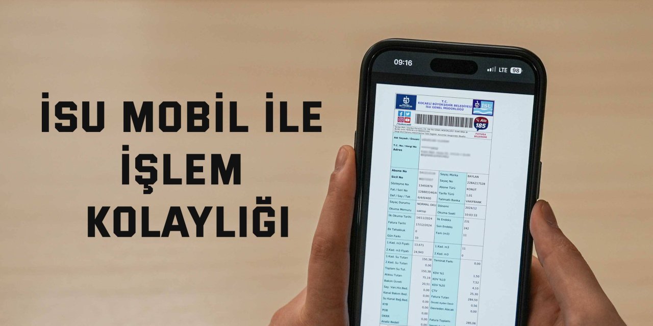 İSU mobil ile işlem kolaylığı