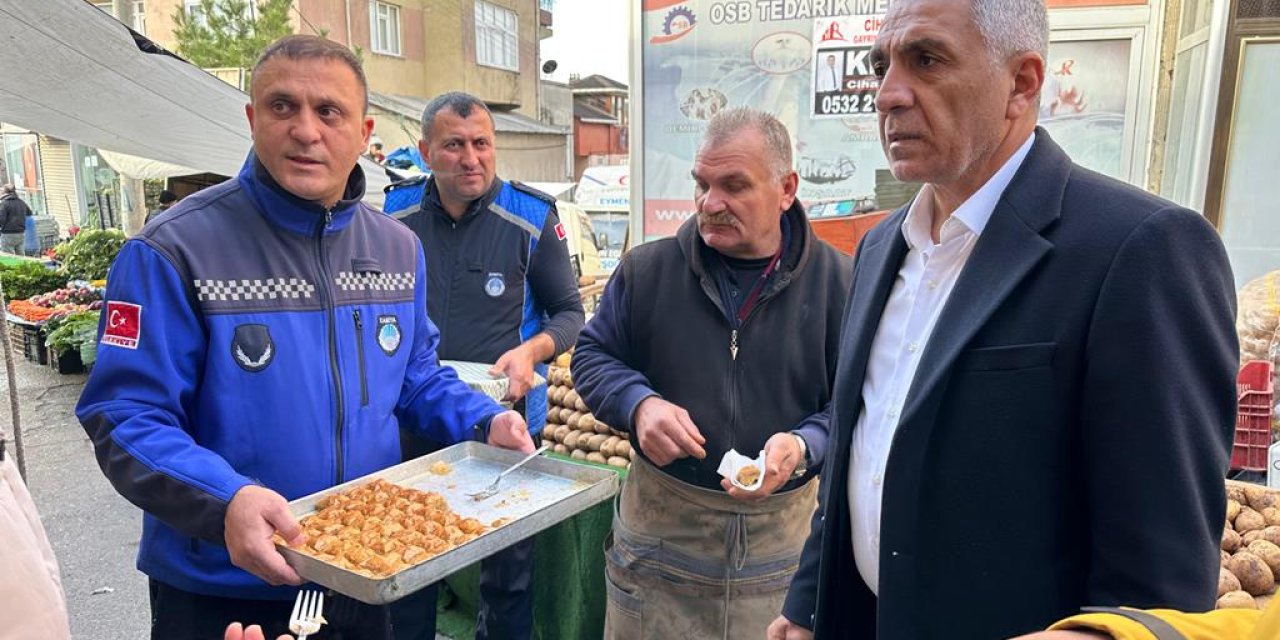 Düzenleme yapılan pazar yerine teşekkür ziyareti