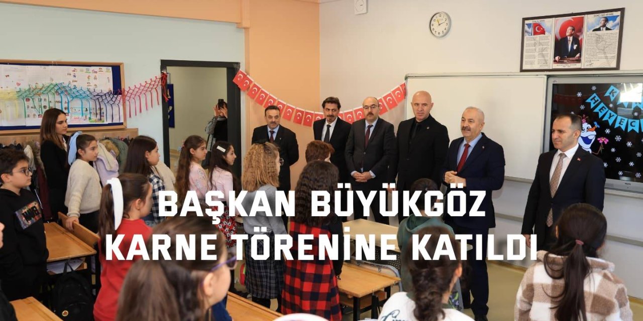 Başkan Büyükgöz karne törenine katıldı