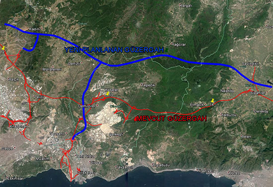Yol güzergahı değiştirildi!