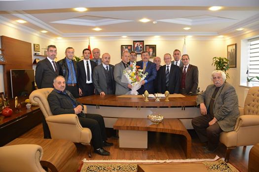 Darıcalı muhtarlardan tebrik ziyareti