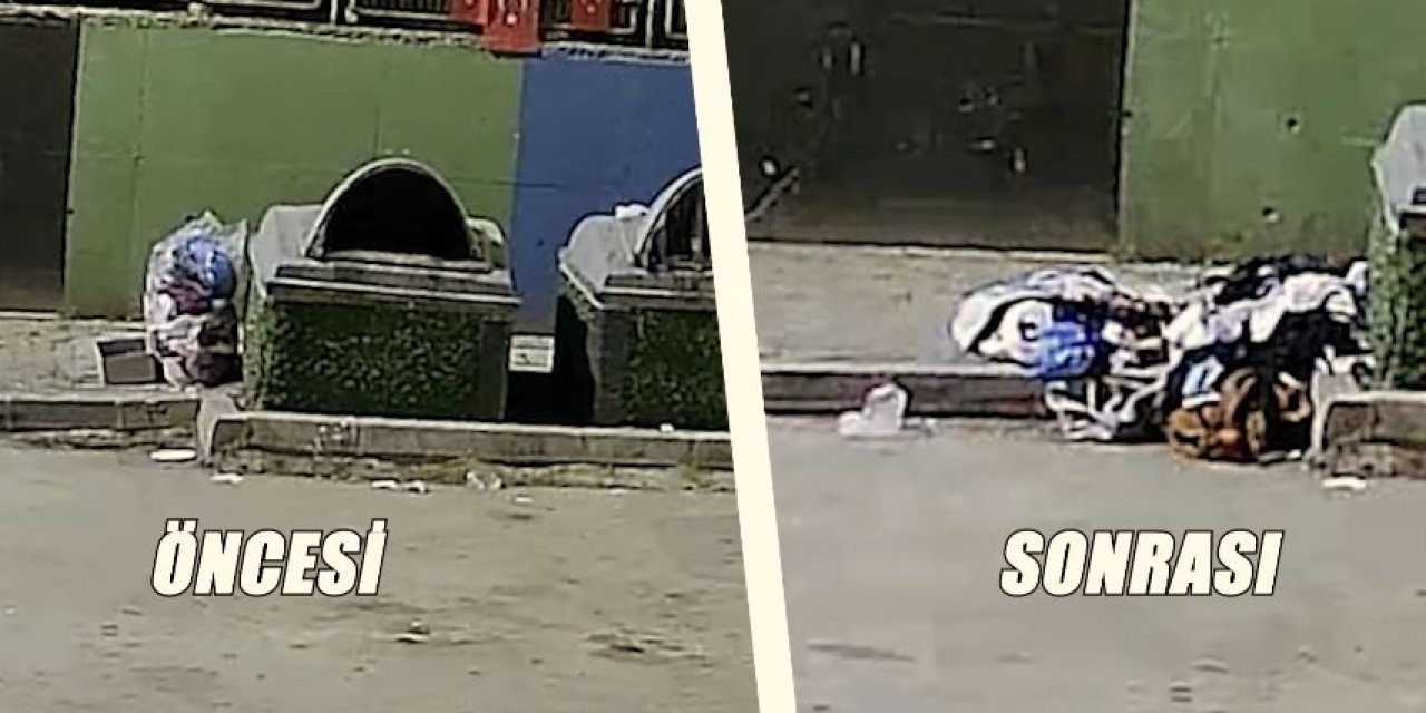 İzmit’te çöpleri bilinçli olarak  saçan şahıs kameraya yakalandı!